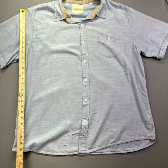 Weatherproof Button Up Shirt Men's XXL Blue White Color Blend 100% Cotton - Picture 6 of 15